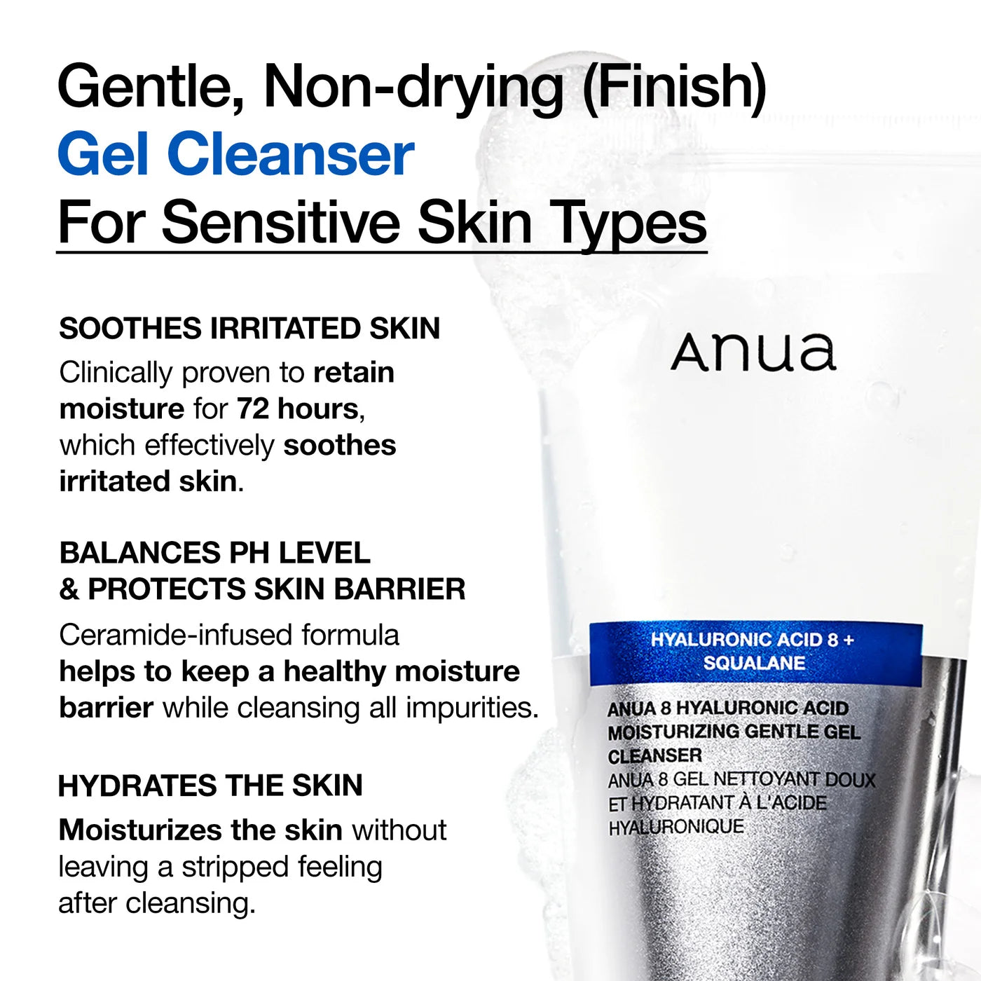 Anua 8 Hyaluronic Acid Moisturizing Gentle Gel Cleanser - 150 Ml